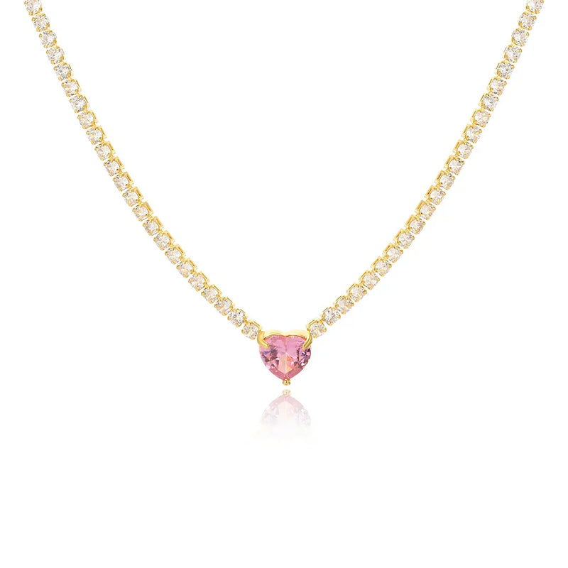 Colar Cravejada Com Zircônia