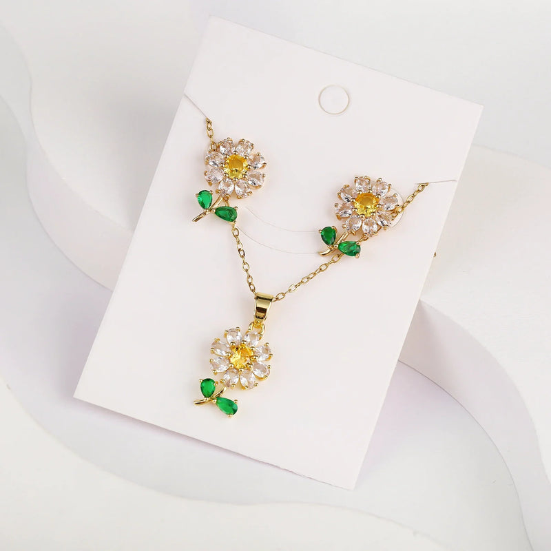 Conjunto colar e brinco elegance