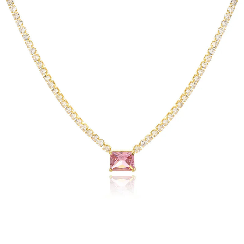 Colar Cravejada Com Zircônia