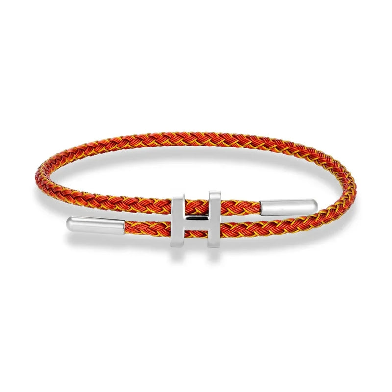 Bracelete de Cordão em H