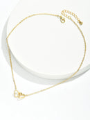 Colar Feminino Tiny Double Hollow Heart